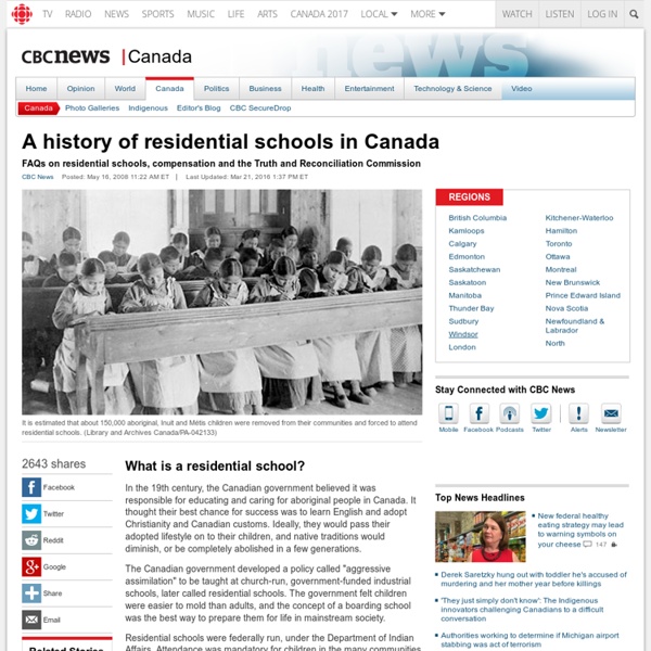 A history of residential schools in Canada - Canada
