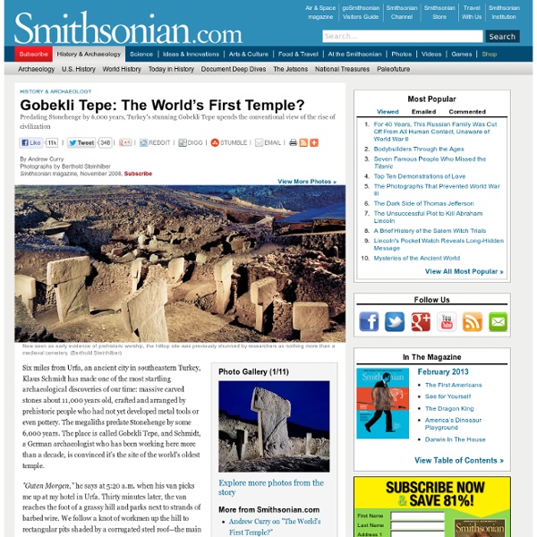 Gobekli Tepe: The World’s First Temple?