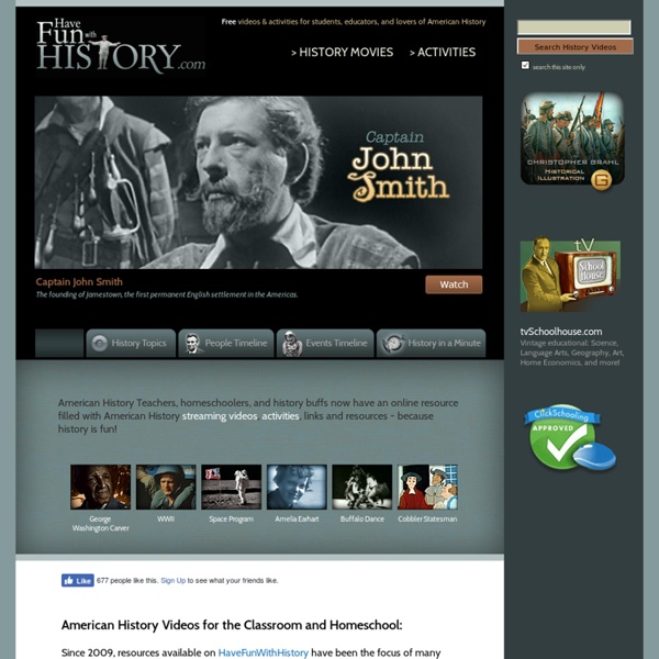U.S. History: Free streaming history videos and activities
