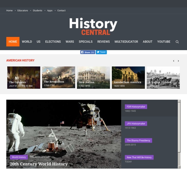 American History and World History at Historycentral.com the largest and most complete history site on the web