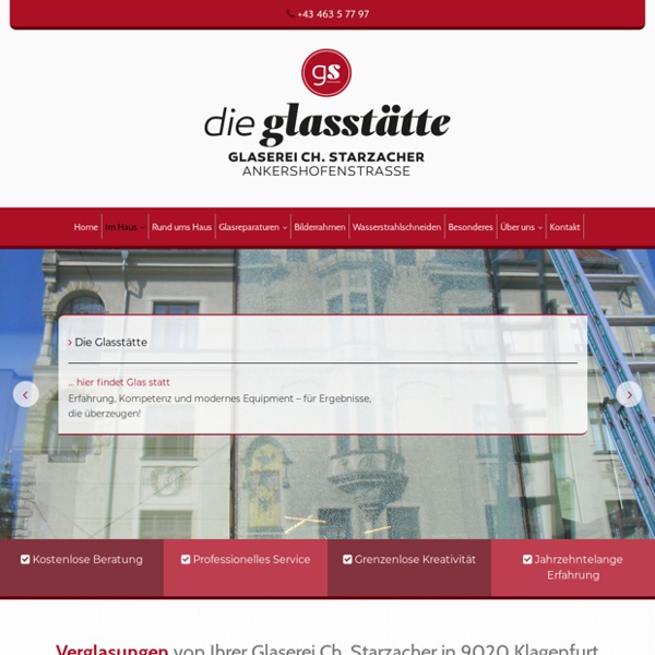 Die glasstätte - Ihre Glaserei für hochwertige Innenverglasungen in Kärnten