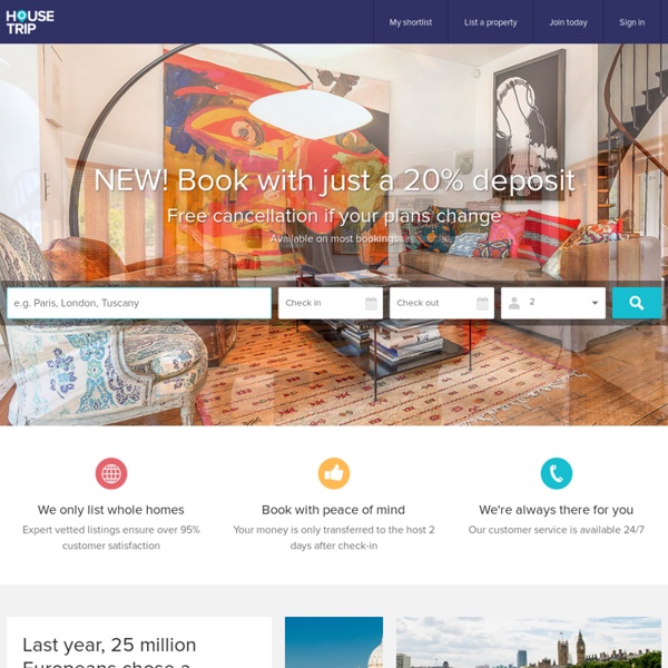 HouseTrip: Safer, Easier Holiday Rentals: Apartments, Houses, Ho