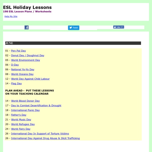 ESL Holiday Lessons: Lesson Plans for ESL / EFL