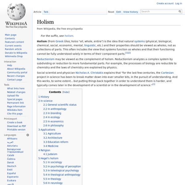 Holism - Wikipedia