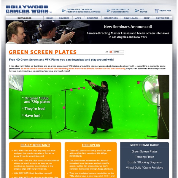 Hollywood Camera Work - Downloads - Free HD Green Screen Plates and Footage to experiment with