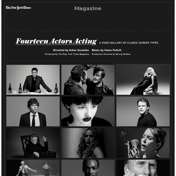 The Hollywood Issue - 14 Actors Acting - James Franco, Natalie Portman, Matt Damon and More - Video Feature