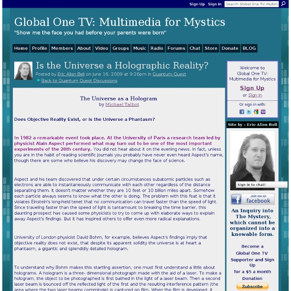 Is the Universe a Holographic Reality?