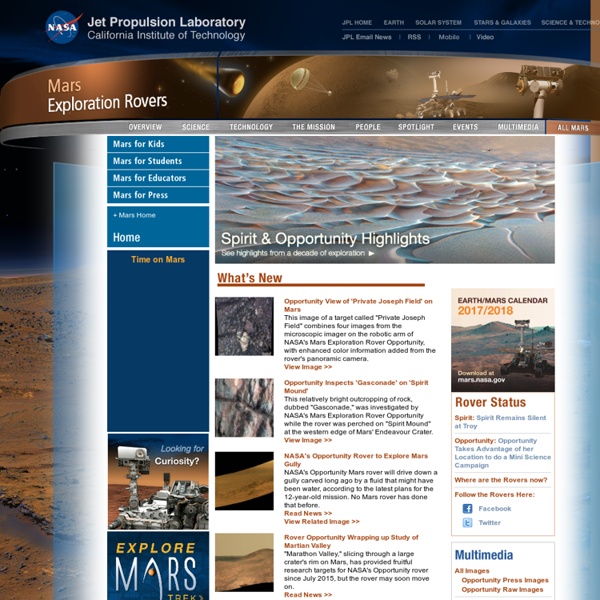 Mars Exploration Rover Mission: Home