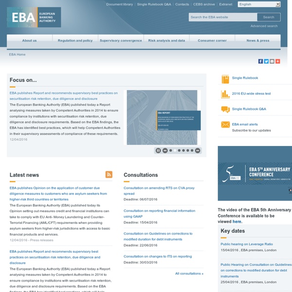 European Banking Authority - EBA - Home