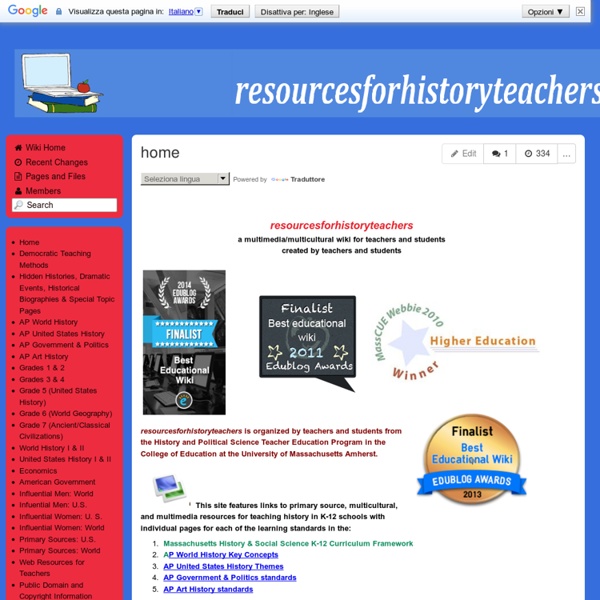 Resourcesforhistoryteachers - home