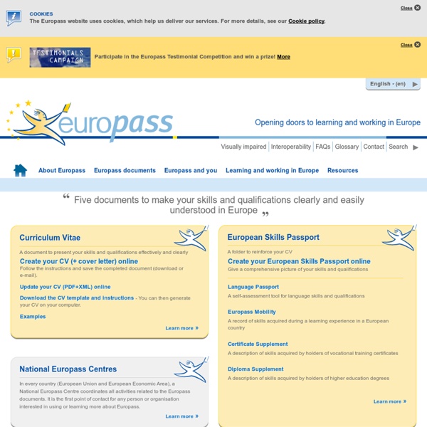 Europass - Promoting Transparency of Qualifications in Europe