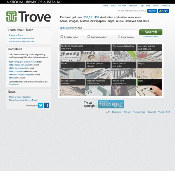 Trove - National Library of Australia