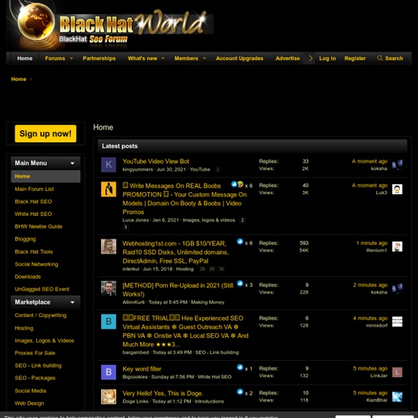 BlackHatWorld the home of internet marketing