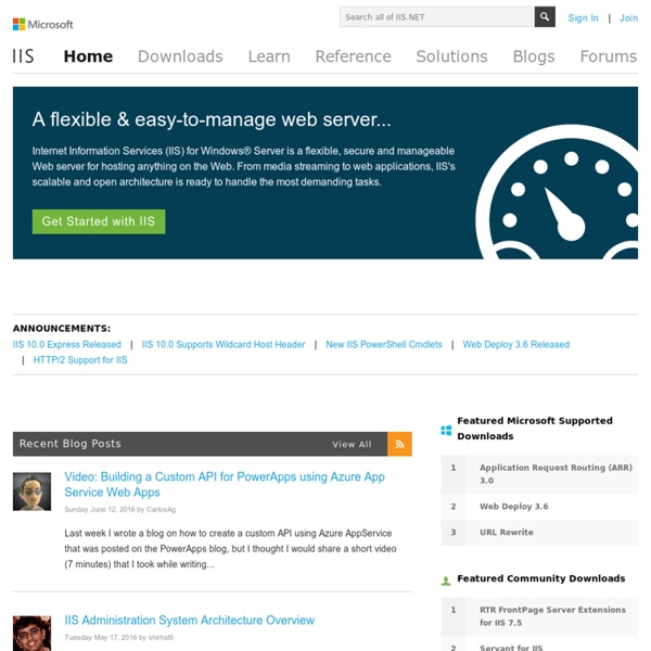 The Official Microsoft IIS Site