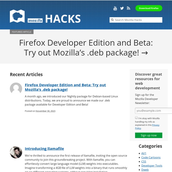 Mozilla Hacks – the Web developer blog