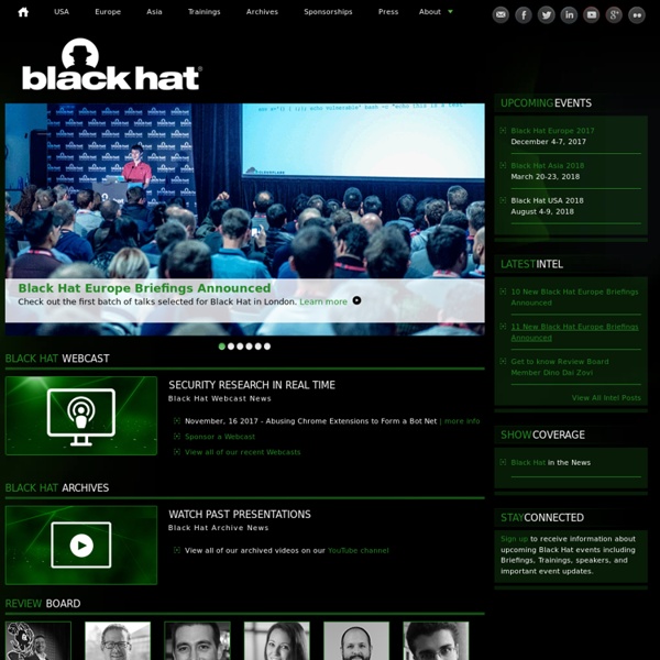 Black Hat ® Technical Security Conference // Home