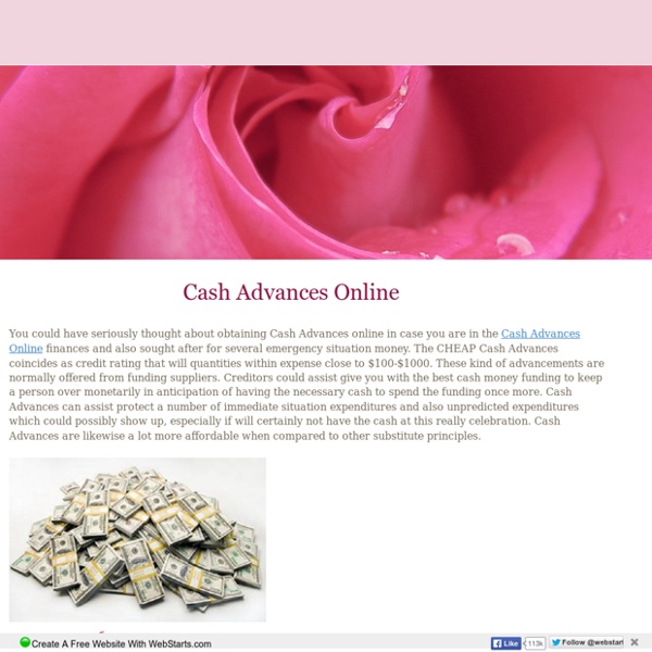Online Cash Advances