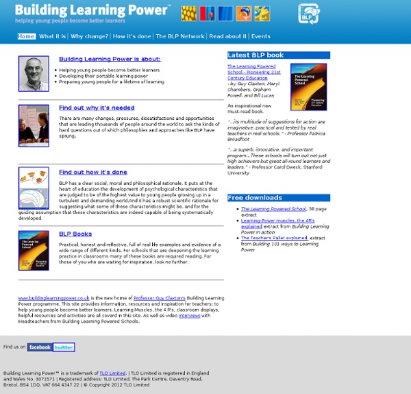 The Home of Building Learning Power