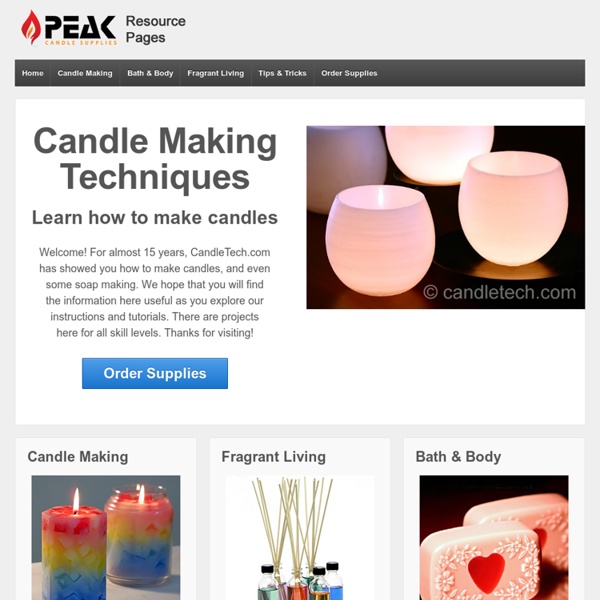 Candle & Soap Making Techniques Pearltrees