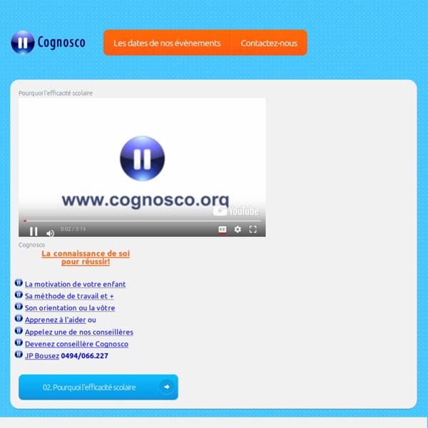 Bienvenue sur le site de Cognosco - Cognosco
