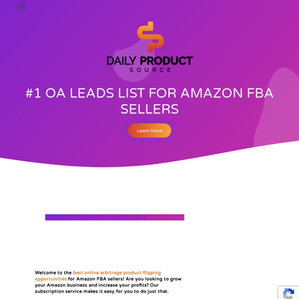 Daily Product Source - Daily product sourcing leads for Amazon FBA sellers.