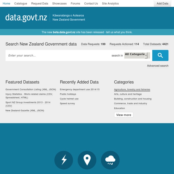Data.govt.nz - New Zealand government data online » Data.govt.nz