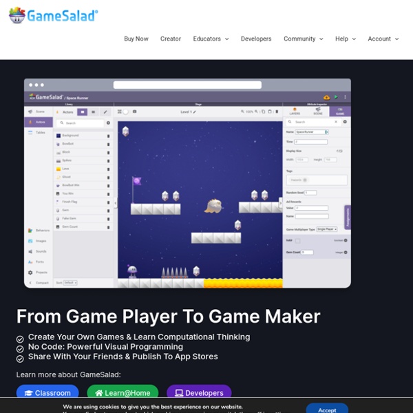 GameSalad - Make Games for iOS, Android & HTML5 - Drag & Drop - No Coding Required. Game creation for everyone