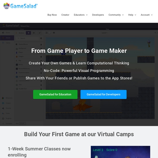 GameSalad - Feed your inner game designer &