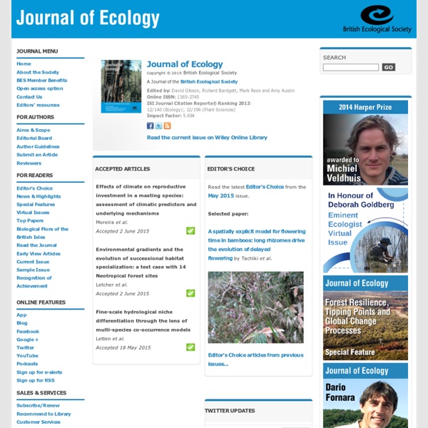 Home - Journal of Ecology