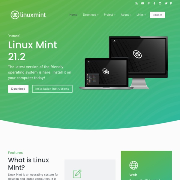 Page principale - Linux Mint