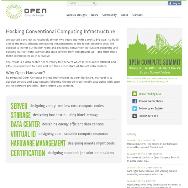 Download - Open Compute Project - Hacking Conventional Computing Infrastructure