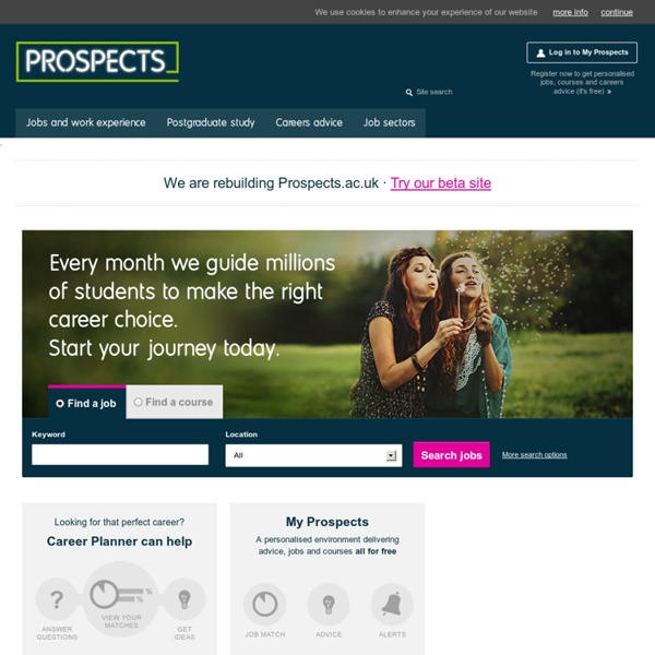 Prospects - graduate careers website