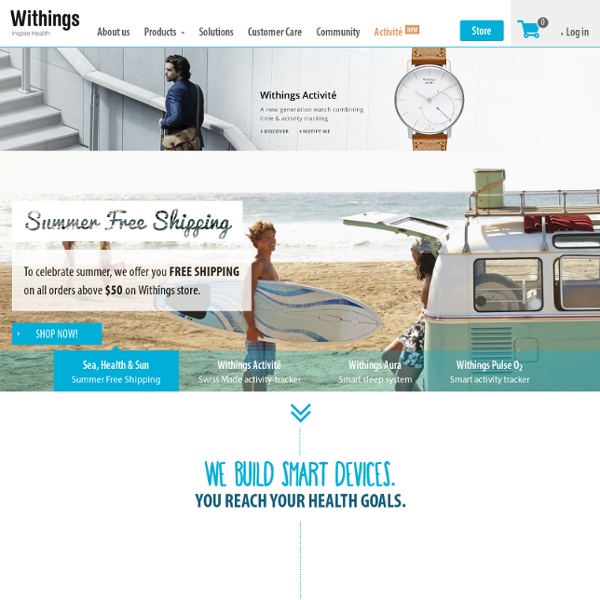 Homepage - Withings smart and connected objects