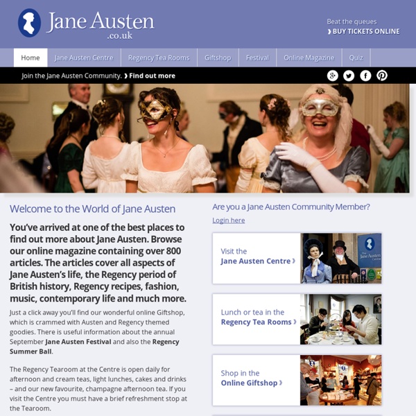 Jane Austen .co.uk - Jane Austen Centre