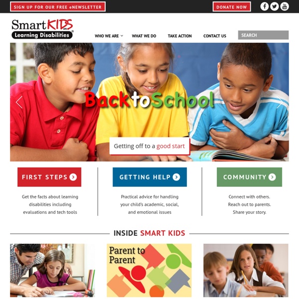 Help your child with learning disabilities succeed. If your child, or a child you know struggles with learning or attention issues, this website is for you. « Smart Kids With LD