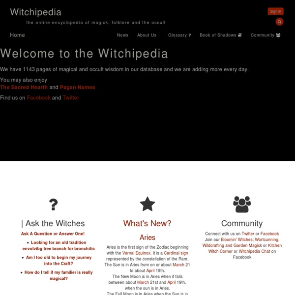 Welcome to The Witchipedia - The Witchipedia