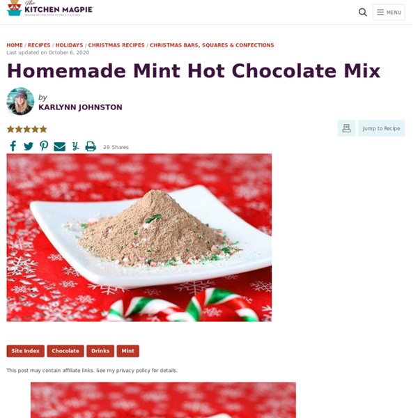 Homemade Mint Hot Chocolate Mix