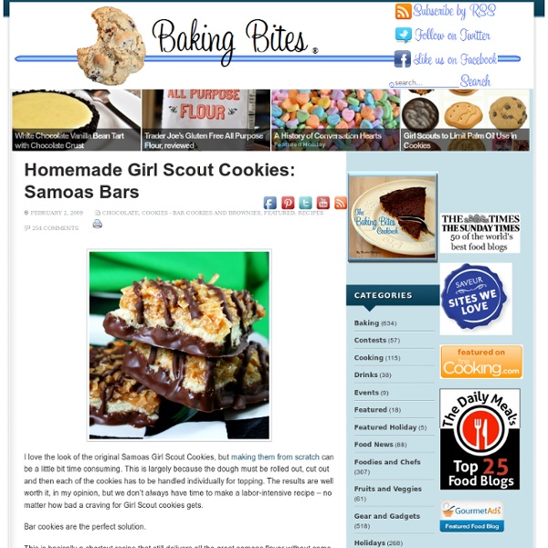 Homemade Girl Scout Cookies: Samoas Bars