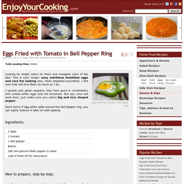 My Homemade Food Recipes & Tips @EnjoyYourCooking.com