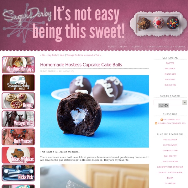 SugarBlog - Homemade Hostess Cupcake Cake Balls