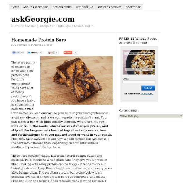 Homemade Protein Bars &#171; askGeorgie.com - StumbleUpon