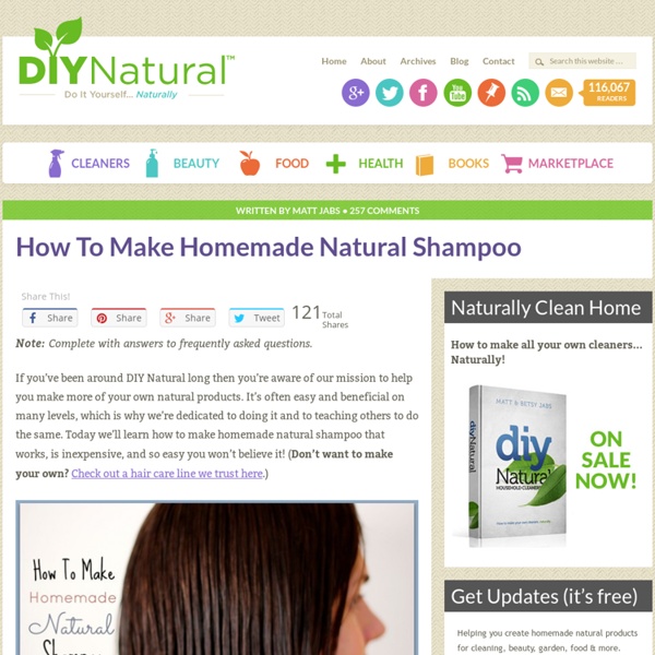 Homemade Shampoo A Simple And Natural Recipe Pearltrees