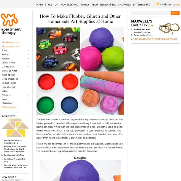 How To Make Flubber, Glurch and Other Homemade Art Supplies at Home
