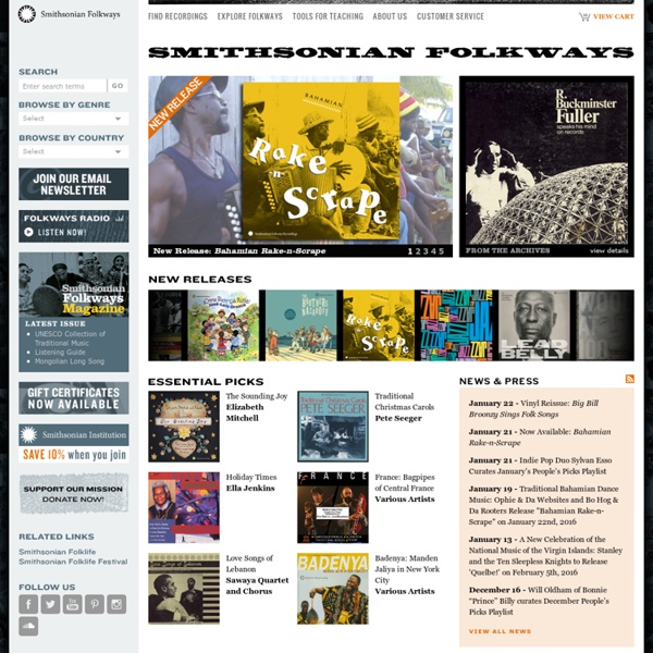 Smithsonian Folkways - The nonprofit record label of the Smithsonian Institution