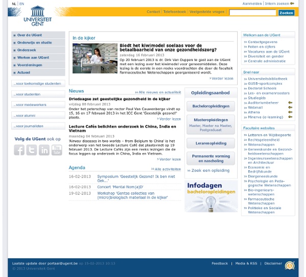 Homepage — Universiteit Gent