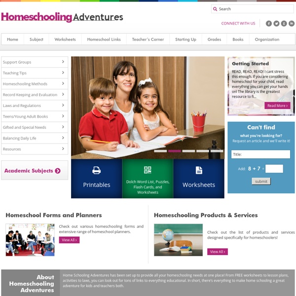 Homeschooling Adventures on the Web!