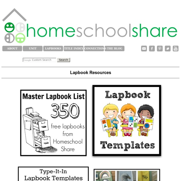 Free Lapbooks and Free Templates, Foldables, Printables, Make Your Own Lapbook