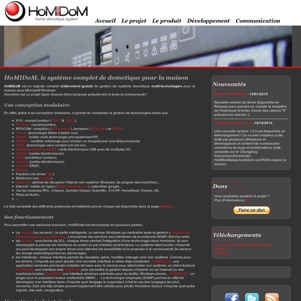 HoMIDoM, le système de domotique complet et gratuit pour la maison – logiciel domotique open source