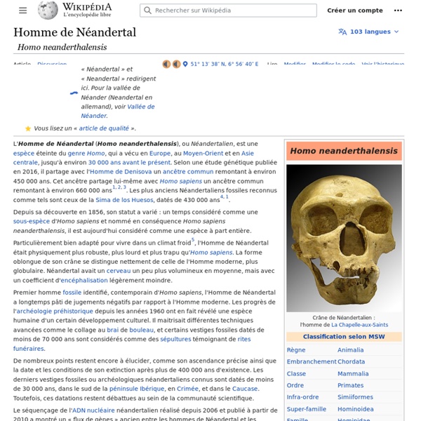 Homme de Néandertal - Wikipedia