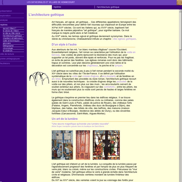 - Analyse de document - Le carnet de Villard de Honnecourt - l'architecture gothique